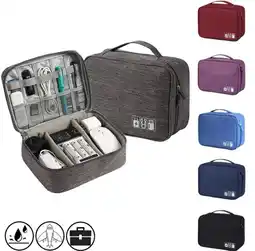 Falabella Estuche Organizador Cables Bolsa Viaje Almacenar Color Gris oferta