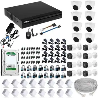 Falabella KIT CAMARAS DE SEGURIDAD 5MP DVR 16 CH +16 CAMARAS DISCO 1 TB oferta