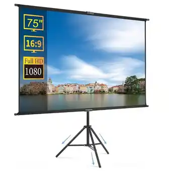 Falabella Telon 75 Pulgadas Para Proyector Video Beam Con Tripode 2mts oferta