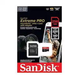 Falabella Micro SD 256GB Extreme PRO U3 4K 200MBs oferta