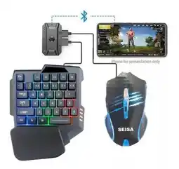Falabella Combo Teclado Gamer Mas Mouse Con Adaptador Bluetooth oferta