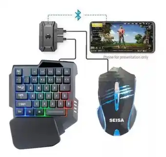 Falabella Combo Teclado Gamer Mas Mouse Con Adaptador Bluetooth oferta