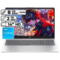 Falabella PORTATIL 14-EP0002LA INTEL CORE I3-N305 8GB RAM 2TB SSD PANTALLA 14 HD LED oferta