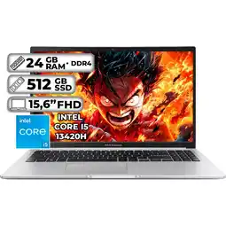 Falabella PORTÁTIL X1502VA-NJ896 INTEL CORE I5 13420H 24GB RAM 512GB SSD 156 FHD COOL SILVER oferta