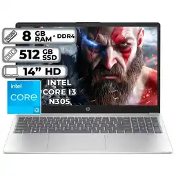 Falabella PORTATIL 14-EP0002LA INTEL CORE I3-N305 8GB RAM 512GB SSD PANTALLA 14 HD LED oferta