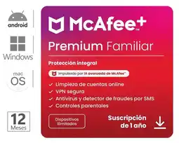 Falabella Antivirus Premium Familia Disp Ilimitados 1 Año ESD oferta