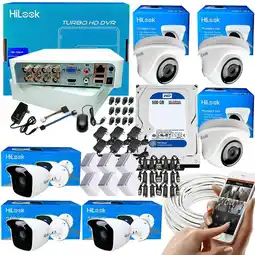 Falabella KIT CAMARAS DE SEGURIDAD DVR 8 CH 1080P + 6 CAMARAS 1080P + DISCO 500GB oferta
