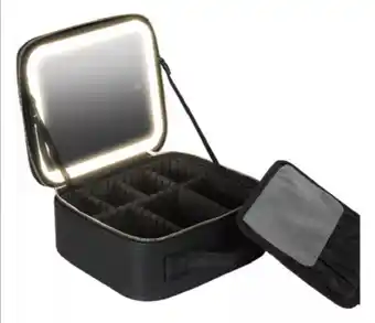 Falabella Estuche De Maquillaje Con Espejo Luz Led Cosmetiquera negro oferta