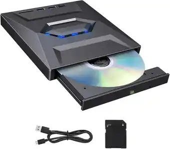 Falabella Unidad Quemadora Externa 5 En 1 Cd, Dvd-rw Sd Usb C Portable oferta