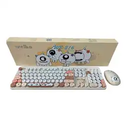 Falabella Combo Teclado + Mouse Inalambrico 24ghz Wb216 Con Ñ Color Beige oferta