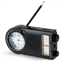 Falabella Radio AMFMSW Largo Alcance con Reloj Antena Bluetooth USB Negro oferta