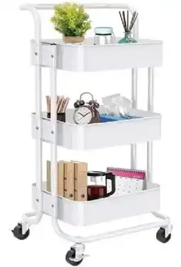 Falabella Estante Organizador Almacenamiento Carrito Ruedas Cocina blanco oferta