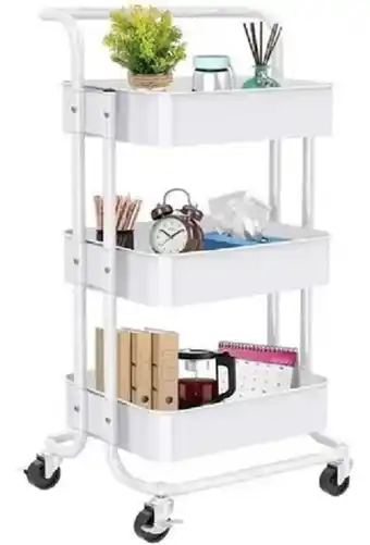 Falabella Estante Organizador Almacenamiento Carrito Ruedas Cocina blanco oferta