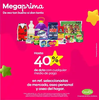 Carulla En ref. seleccionadas de mercado, aseo personal y aseo del hogar oferta