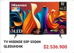 Claro Hisense TV 55P 55Q6N oferta