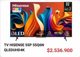 Claro Hisense TV 55P 55Q6N oferta