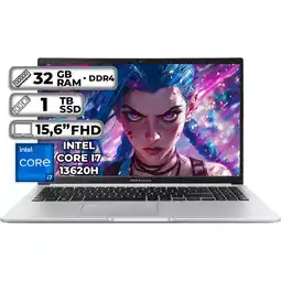 Falabella PORTÁTIL X1502VA-NJ893 INTEL CORE I7-13620H 32GB RAM 1TB SSD 156 FHD COOL SILVER oferta
