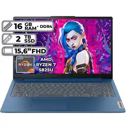 Falabella PORTÁTIL SLIM 3 15ABR8 AMD RYZEN 7-5825U 16GB RAM 2TB SSD 15.6″ FHD oferta
