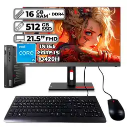 Falabella THINKCENTRE TINY INTEL CORE I5-13420H 16GB RAM 512GB SSD 215″ FHD oferta