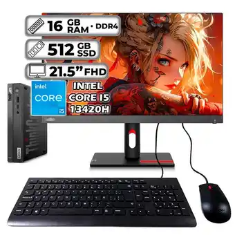 Falabella THINKCENTRE TINY INTEL CORE I5-13420H 16GB RAM 512GB SSD 215″ FHD oferta
