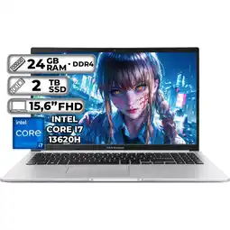 Falabella PORTÁTIL X1502VA-NJ893 INTEL CORE I7-13620H 24GB RAM 2TB SSD 156 FHD COOL SILVER oferta