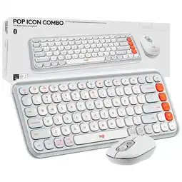 Falabella Combo Teclado Y Mouse POP ICON Blanco & Naranja Español oferta