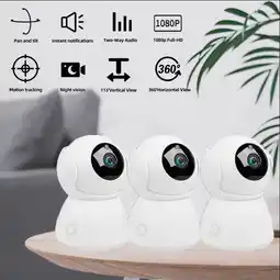 Falabella Cámara Seguridad Wifi x 3 Panorámica 360 Infrarroja oferta