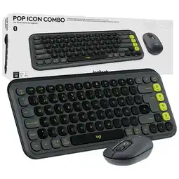 Falabella Combo Teclado Y Mouse POP ICON Grafito & Verde Español oferta