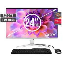 Falabella TODO EN UNO AMD RYZEN 5-5500U SSD 2TB RAM 40GB LED 24 FHD oferta