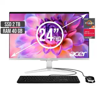 Falabella TODO EN UNO AMD RYZEN 5-5500U SSD 2TB RAM 40GB LED 24 FHD oferta