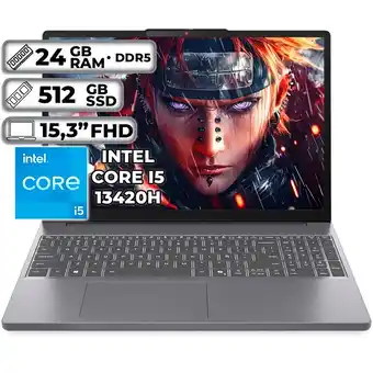 Falabella PORTÁTIL SLIM 3 15IRH10 INTEL CORE I5-13420H 24GB RAM 512GB SSD 15.3" FHD WUXGA oferta