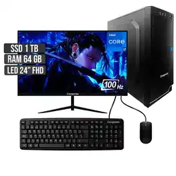 Falabella COMPUTADOR INTEL CORE I7-12700 SSD 1TB RAM 64GB LED 24 FHD oferta