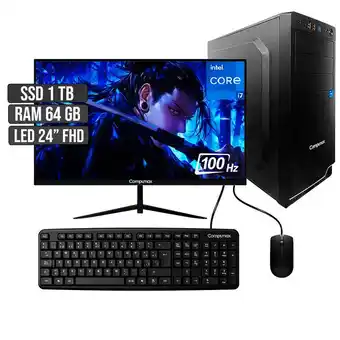 Falabella COMPUTADOR INTEL CORE I7-12700 SSD 1TB RAM 64GB LED 24 FHD oferta