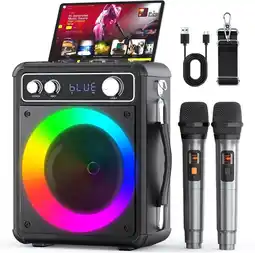 Falabella Máquina de karaoke altavoz portátil luces LED RECFMAUXUSBTF oferta