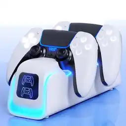 Falabella Cargador base rgb led controles PS5 DualsenseEdge carga rápida oferta