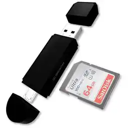 Falabella Lector de tarjetas de memoria sd a usb - negro oferta