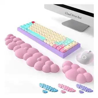 Falabella Mousepad Nube Reposa Muñeca Rosado Ergonómico Pack de 2 oferta