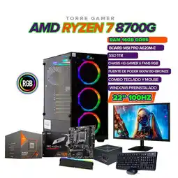 Falabella PC GAMER RYZEN 7 8700G /A620/ 16GB RAM/ SSD 1TB/ 600W 80+ BRONZE/ +MONITOR 22 oferta