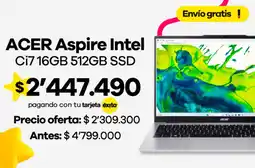 Éxito ACER Aspire Intel Ci7 oferta