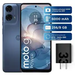 Falabella Celular G24 Power 256 Gb 8 Ram Dual Sim Azul oferta