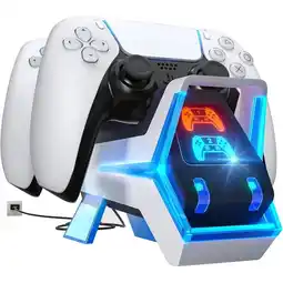 Falabella Cargador base controles PS5 con adaptador de CA de 5V3 Indicadores LED oferta
