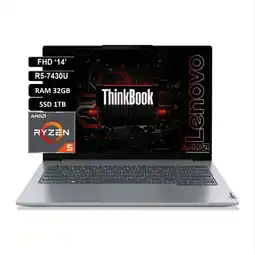 Falabella Portatil Thinkbook 14 AMD Ryzen 5 7430u RAM 32gb SSD 1TB 14 Win11Pro oferta