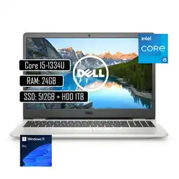Falabella PORTATIL INSPIRON Intel Core i5-1334U Ram 24GB SSD 512GB - 1TB HDD 156 - WIN11 PRO oferta