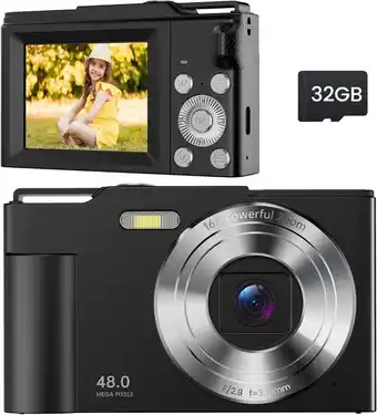 Falabella Cámara Digital 1080 48 Mp 2.4 Pulgadas Zoom16x Tarjeta 32gb oferta