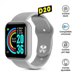 Falabella Smart Watch Reloj Inteligente D20 Regalo Niños Hombre Mujer Gris oferta