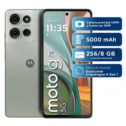 Falabella Celular Moto G75 Ram 8gb 256gb - Cámara 50 MP -16MP - Pantalla 6,8 - 5G Verde oferta