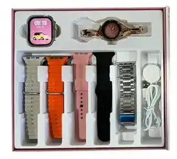 Falabella Combo Dama Reloj Inteligente Con Reloj Análogo Mas 5 Pulsos oferta