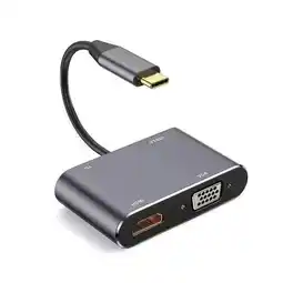 Falabella Adaptador Hub USB-C 4 en 1 Con HDMI + VGA + USB 3.0 + USB-C/PD oferta