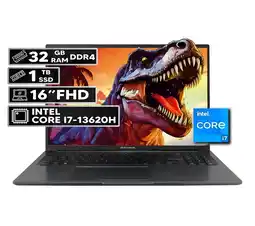 Falabella PORTÁTIL VIVOBOOK 16 INTEL CORE I7-13620H 32GB RAM 1TB SSD 16 FHD WUXGA INDIE BLACK oferta