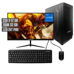 Falabella COMPUTADOR INTEL CORE I7-12700 SSD 512GB RAM 32GB LED 24 FHD oferta